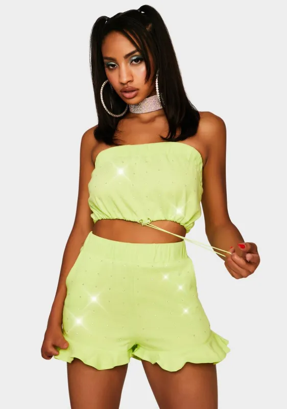 Lime Moonlight Sass Rhinestone Set sold by Dolls Kill