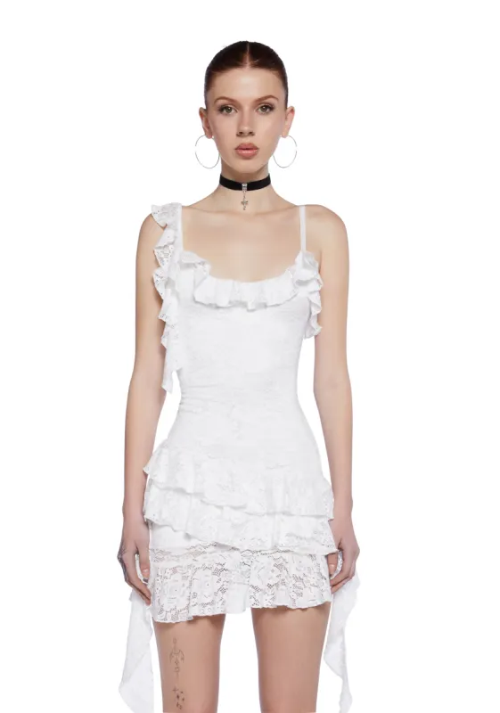 Margaux Mini Dress - White sold by Dolls Kill