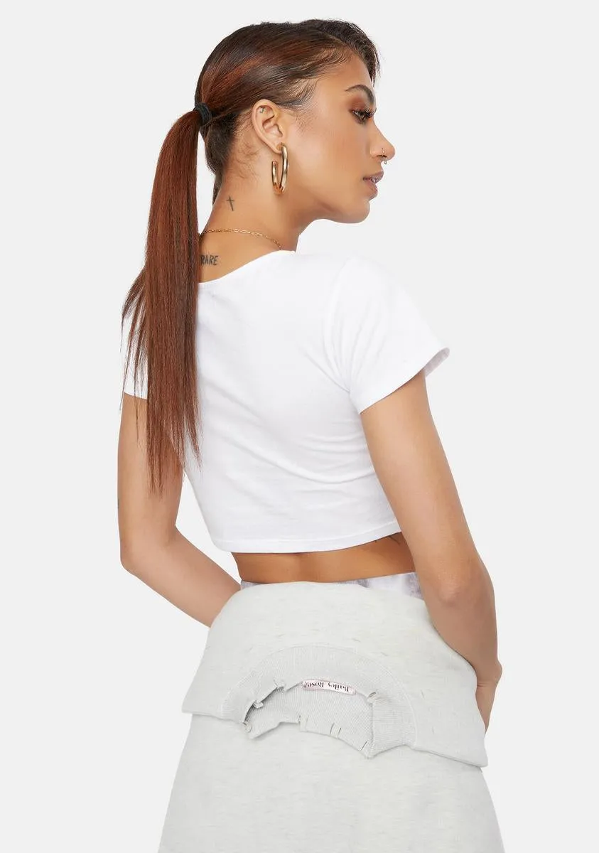 White Rose Chain Tindy Crop Top sold by Dolls Kill product image thumbnail 4