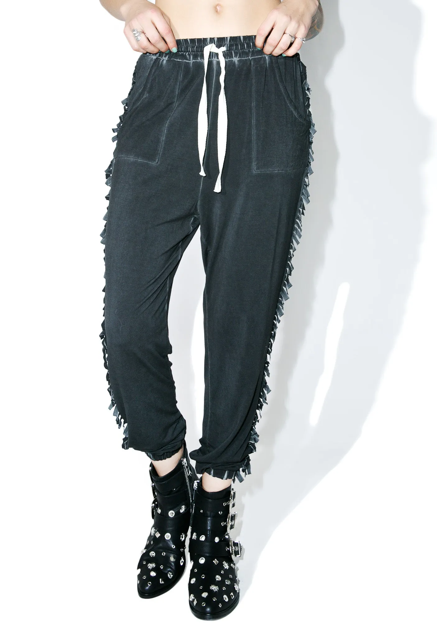 Shakedown Fringed Pants sold by Dolls Kill