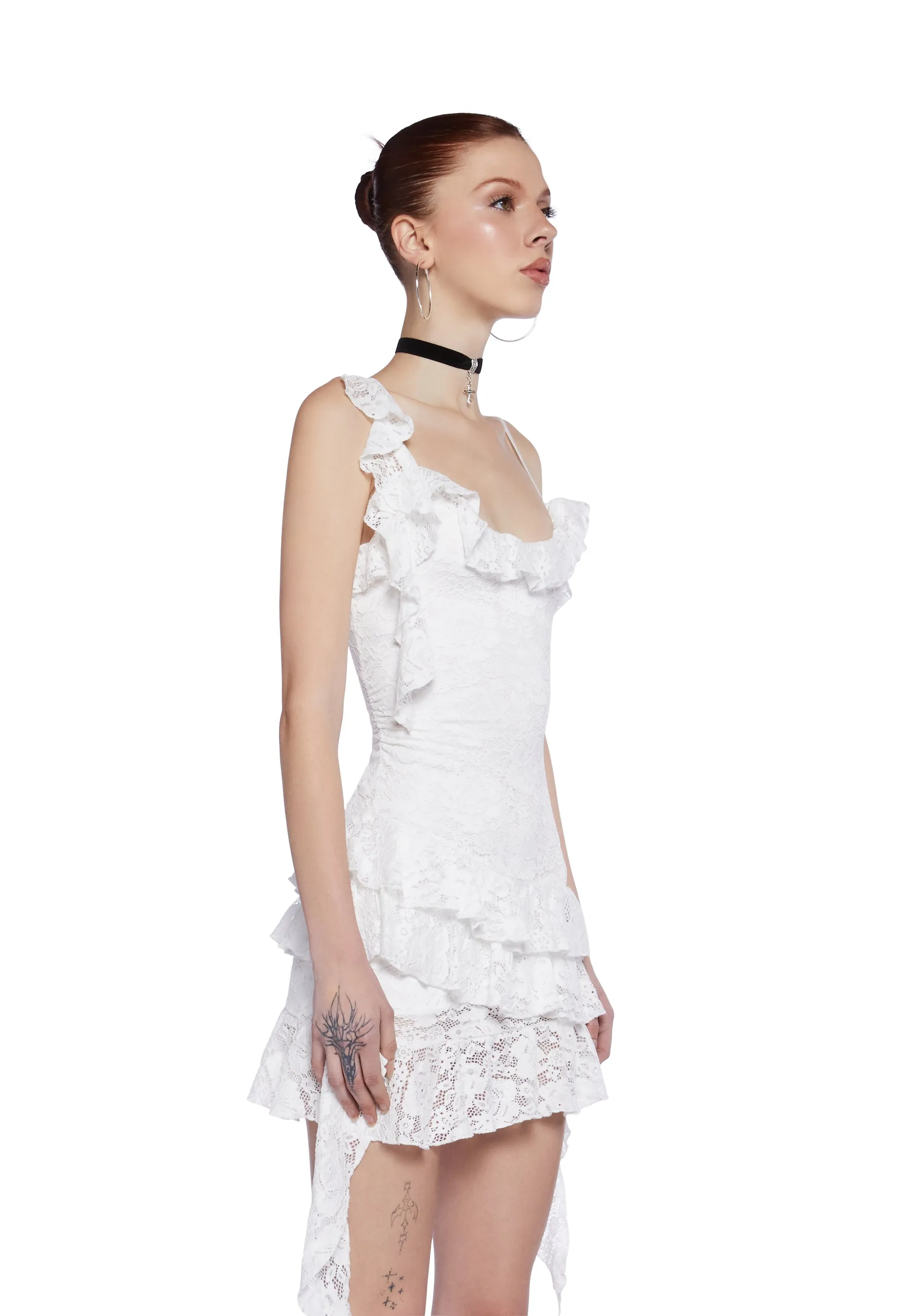 Margaux Mini Dress - White sold by Dolls Kill product image thumbnail 3