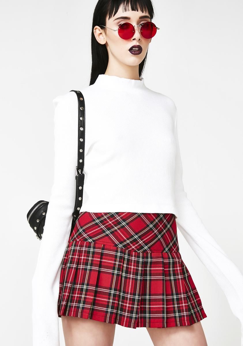 Pleated Bloody Plaid Skirt sold by Dolls Kill product image thumbnail 2