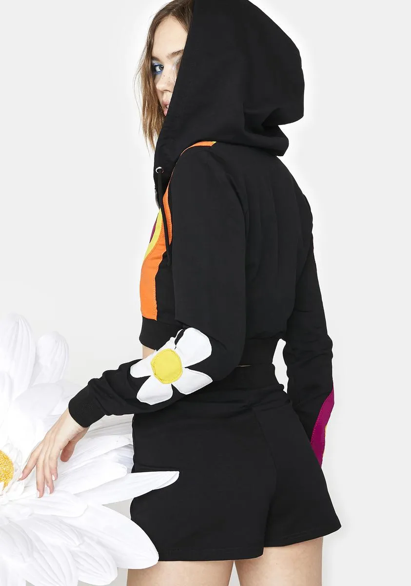 The New Daze Crop Hoodie sold by Dolls Kill product image thumbnail 4