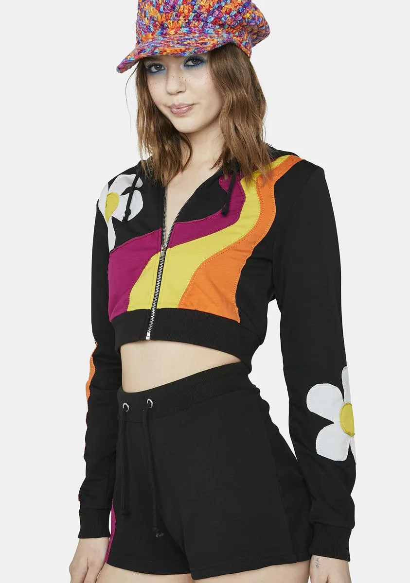 The New Daze Crop Hoodie sold by Dolls Kill product image thumbnail 2