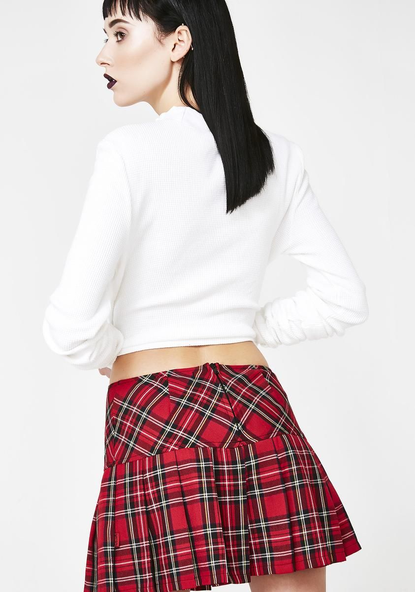 Pleated Bloody Plaid Skirt sold by Dolls Kill product image thumbnail 4