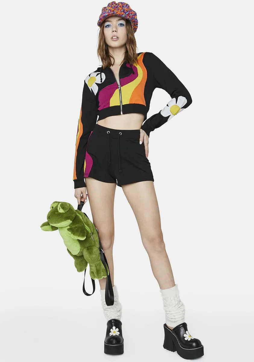 The New Daze Crop Hoodie sold by Dolls Kill product image thumbnail 3