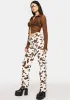 Lift Your Mood Cow Print Jeans sold by Dolls Kill