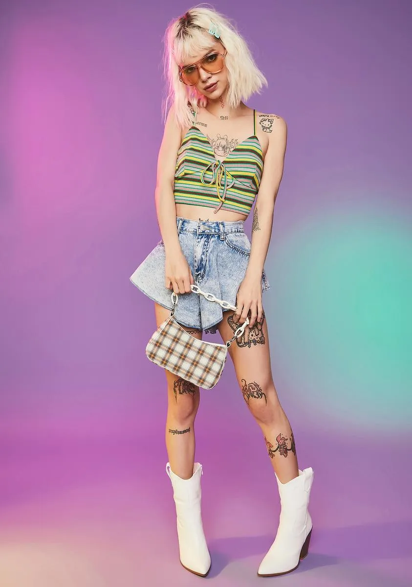Meet Me Later Striped Crop Top sold by Dolls Kill product image thumbnail 3