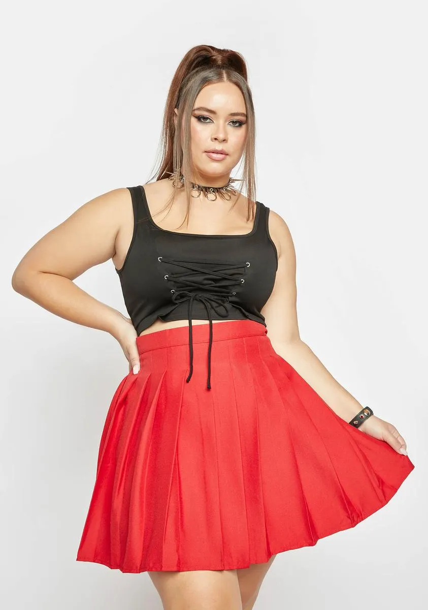 Plus Scarlet Just Like Candy Pleated Skirt sold by Dolls Kill product image thumbnail 2