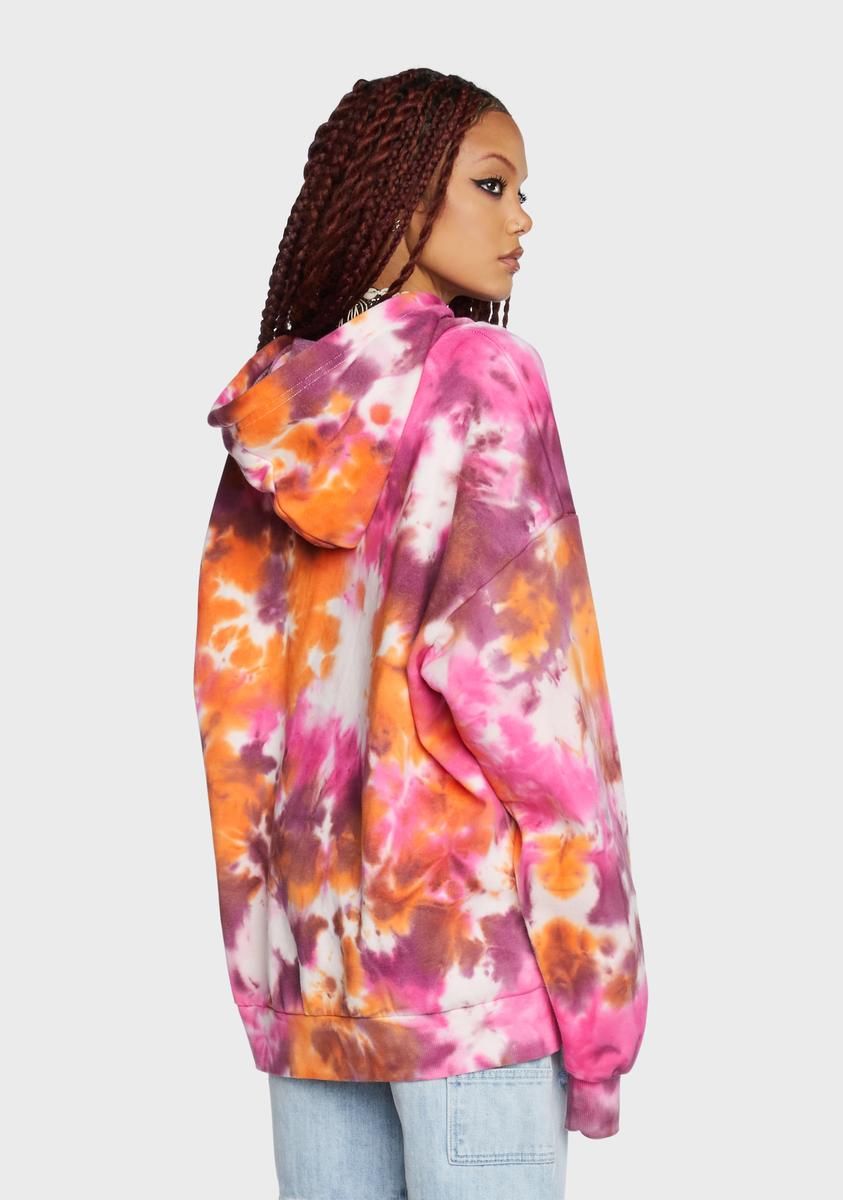 Good Trips Only Tie Dye Hoodie sold by Dolls Kill product image thumbnail 4