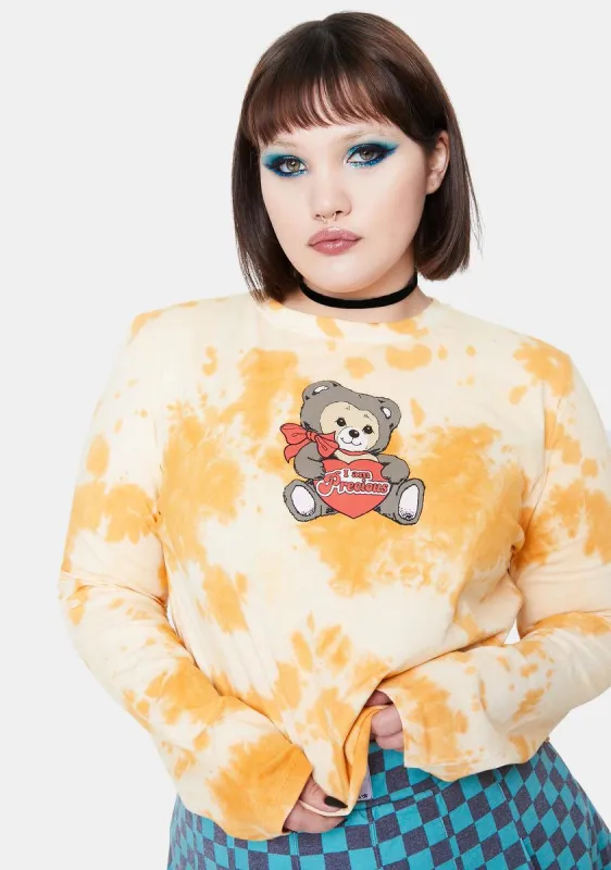 Plus Precious Teddy Tie Dye Top sold by Dolls Kill