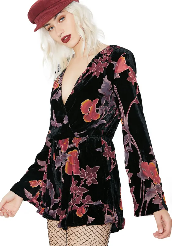 Petal Harder Floral Romper sold by Dolls Kill