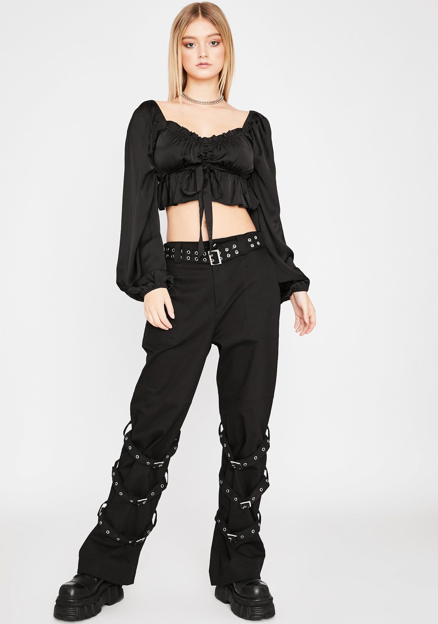 Fast Flirt Crop Blouse sold by Dolls Kill product image thumbnail 3