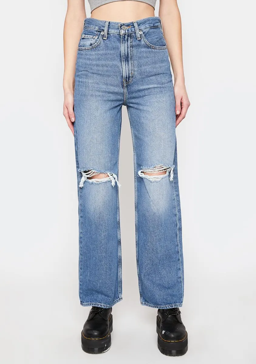 High Loose Max Out Denim Jeans sold by Dolls Kill