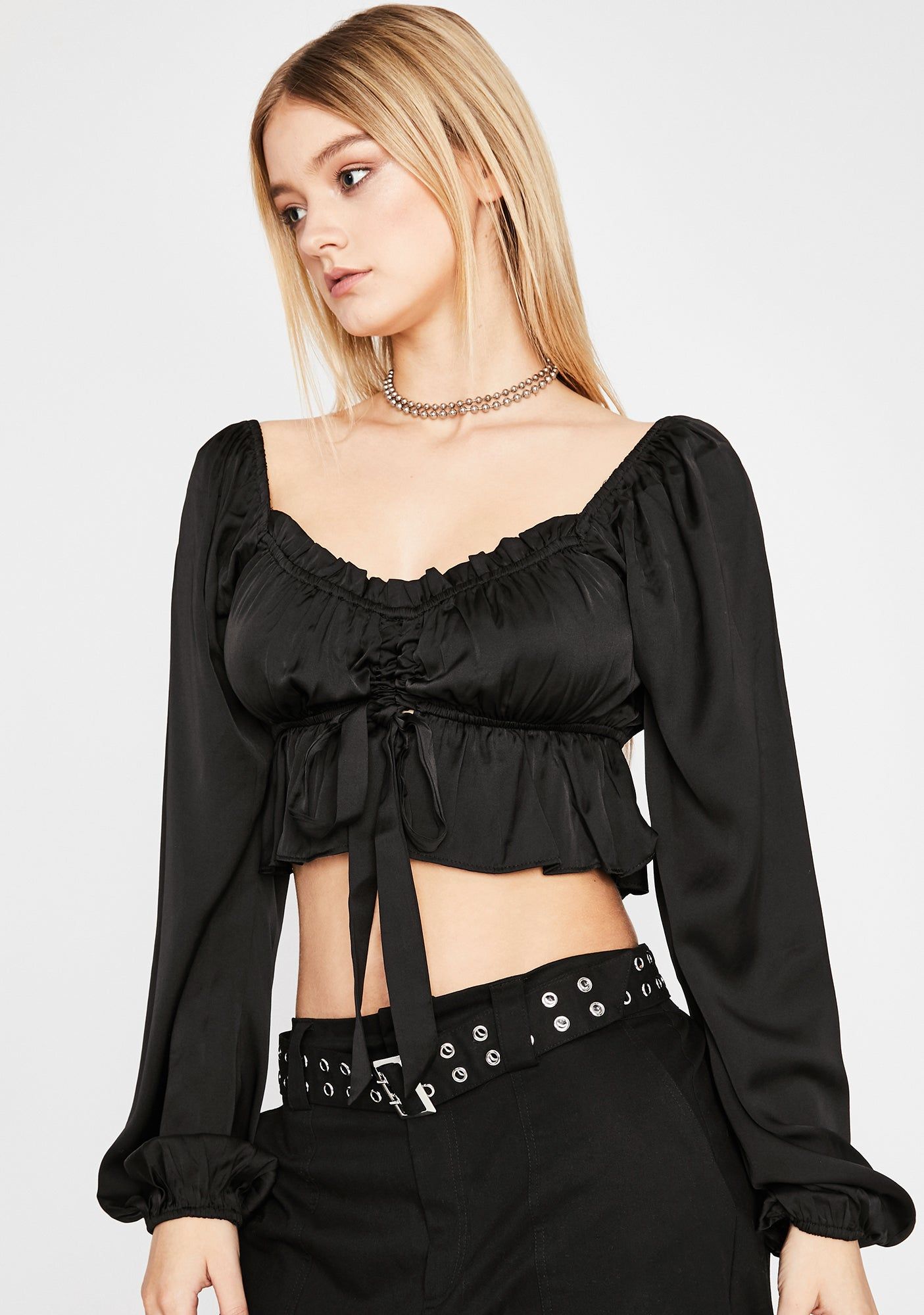 Fast Flirt Crop Blouse sold by Dolls Kill product image thumbnail 2