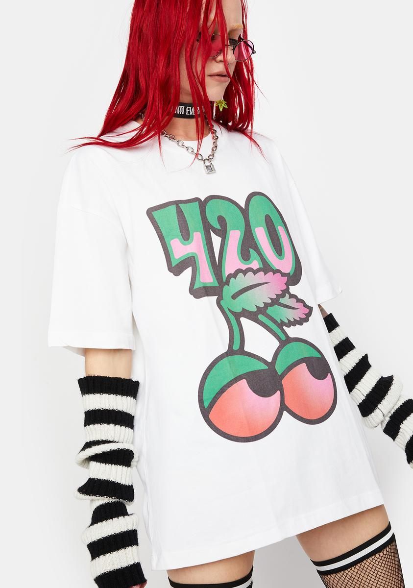 Cherry Eyes 420 Oversized Tee sold by Dolls Kill product image thumbnail 2