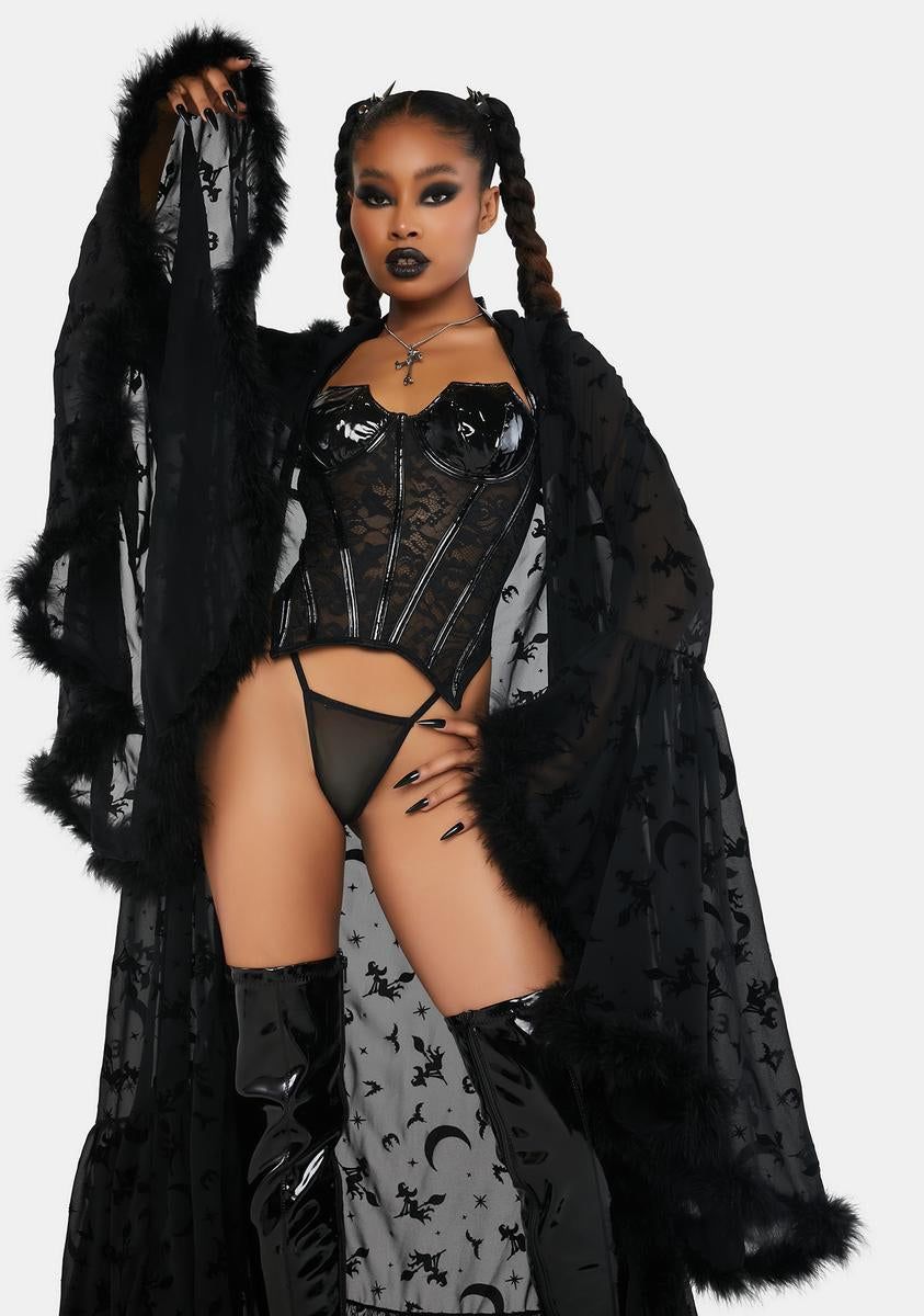 Witch You Were Here Marabou Robe sold by Dolls Kill product image thumbnail 3