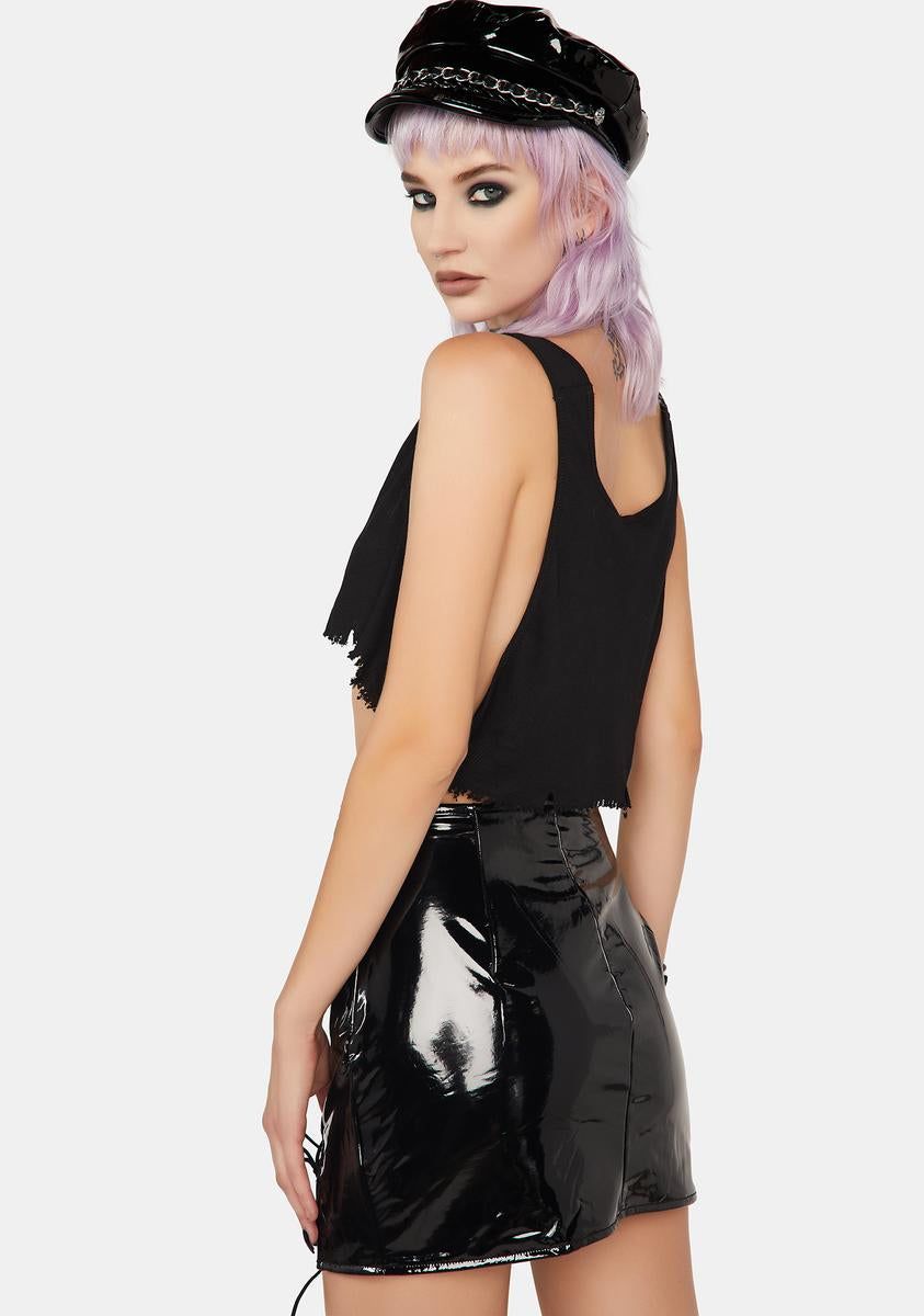 Total Dominance Patent Mini Skirt sold by Dolls Kill product image thumbnail 4