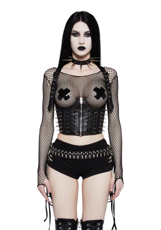 Steel Gaze Underbust Corset sold by Dolls Kill