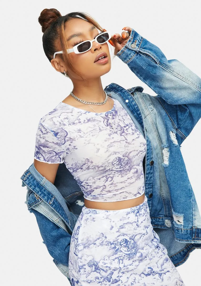 Cherub Mesh Tince Crop Top sold by Dolls Kill product image thumbnail 2