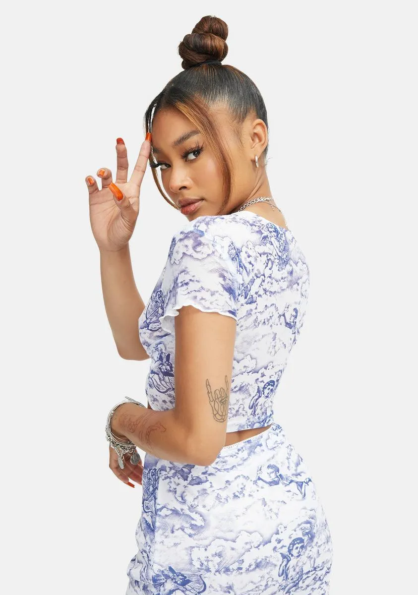 Cherub Mesh Tince Crop Top sold by Dolls Kill product image thumbnail 4