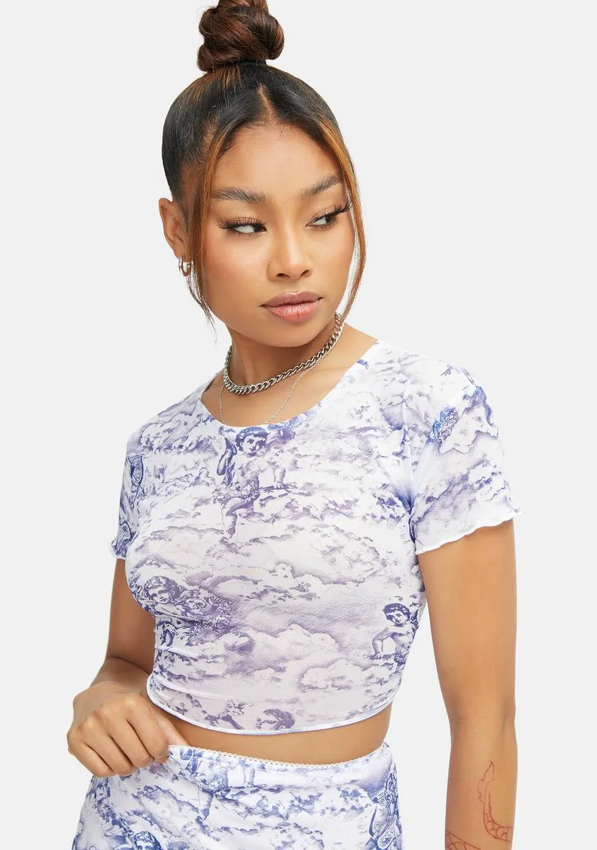 Cherub Mesh Tince Crop Top sold by Dolls Kill