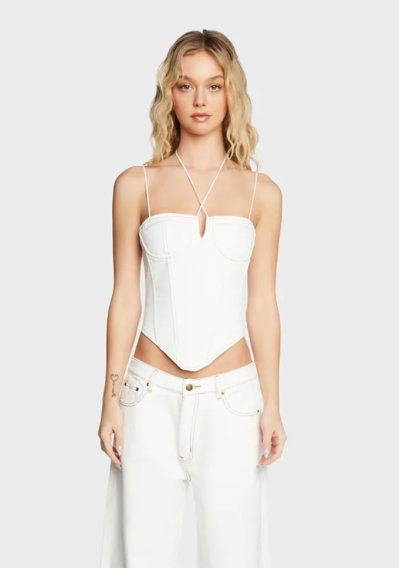 Pearl Del Gato Corset Top sold by Dolls Kill