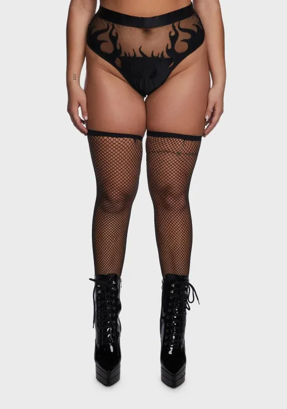 Plus Smokin' Mirrors Mesh Bikini sold by Dolls Kill