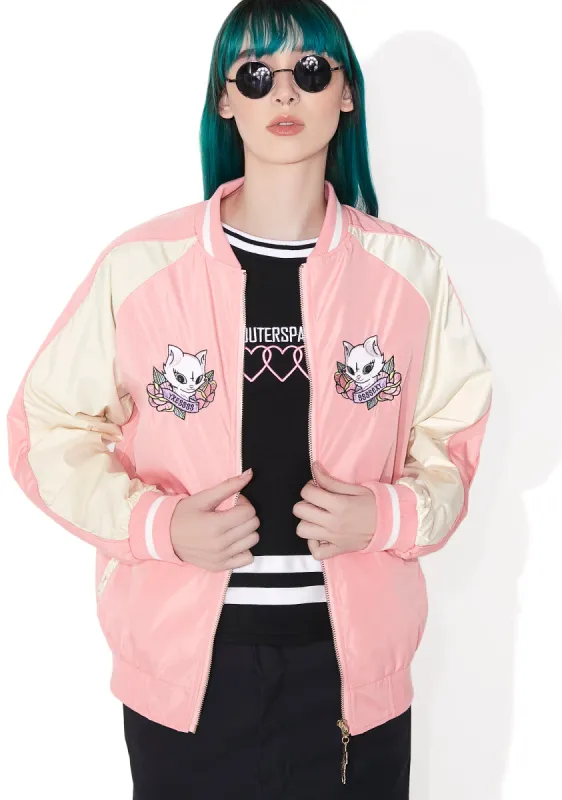 Cat Sukajan Jacket sold by Dolls Kill