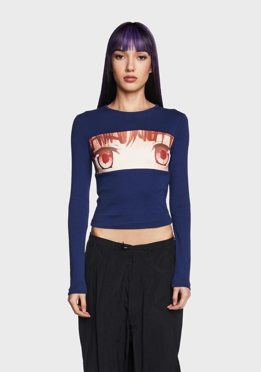 Long Sleeve Anime Top sold by Dolls Kill