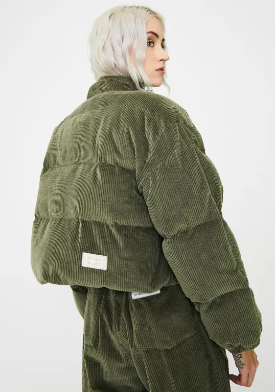 Corduroy Puffer Jacket sold by Dolls Kill