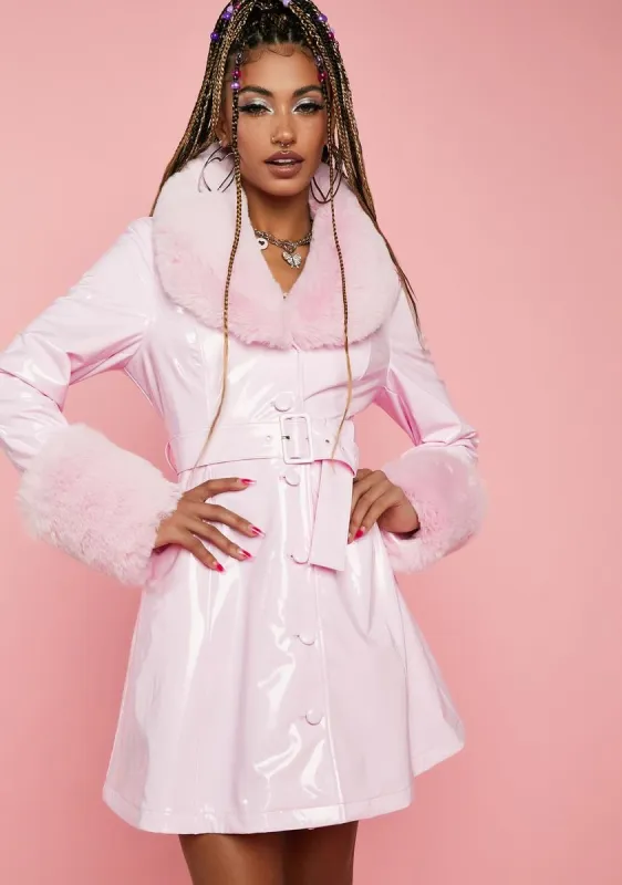 Back In Style Patent Trench Coat sold by Dolls Kill