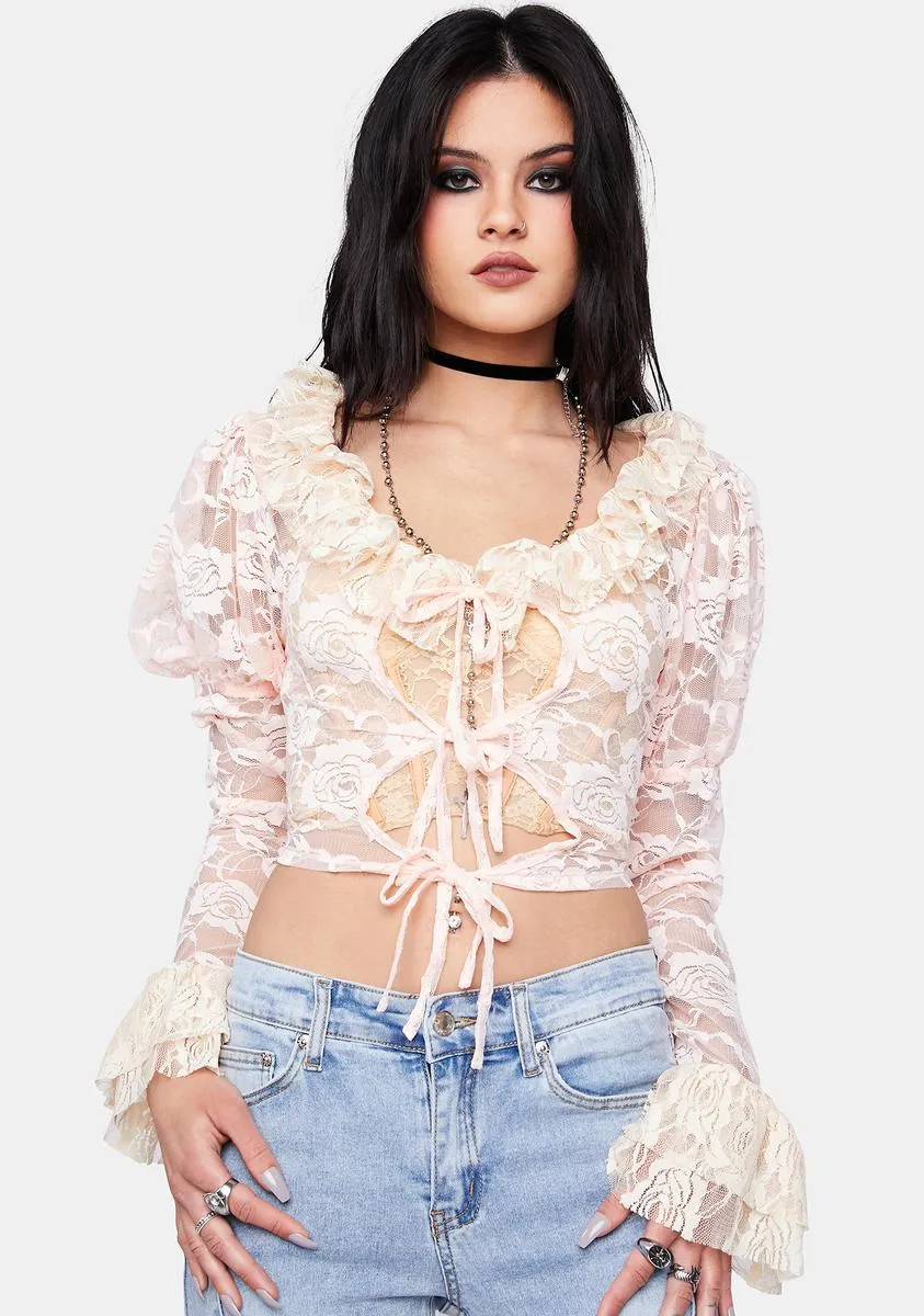 Sofia Lace Top sold by Dolls Kill