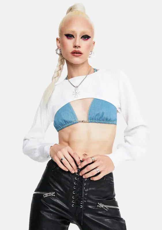 Shifting Energy Puff Sleeve Shrug sold by Dolls Kill