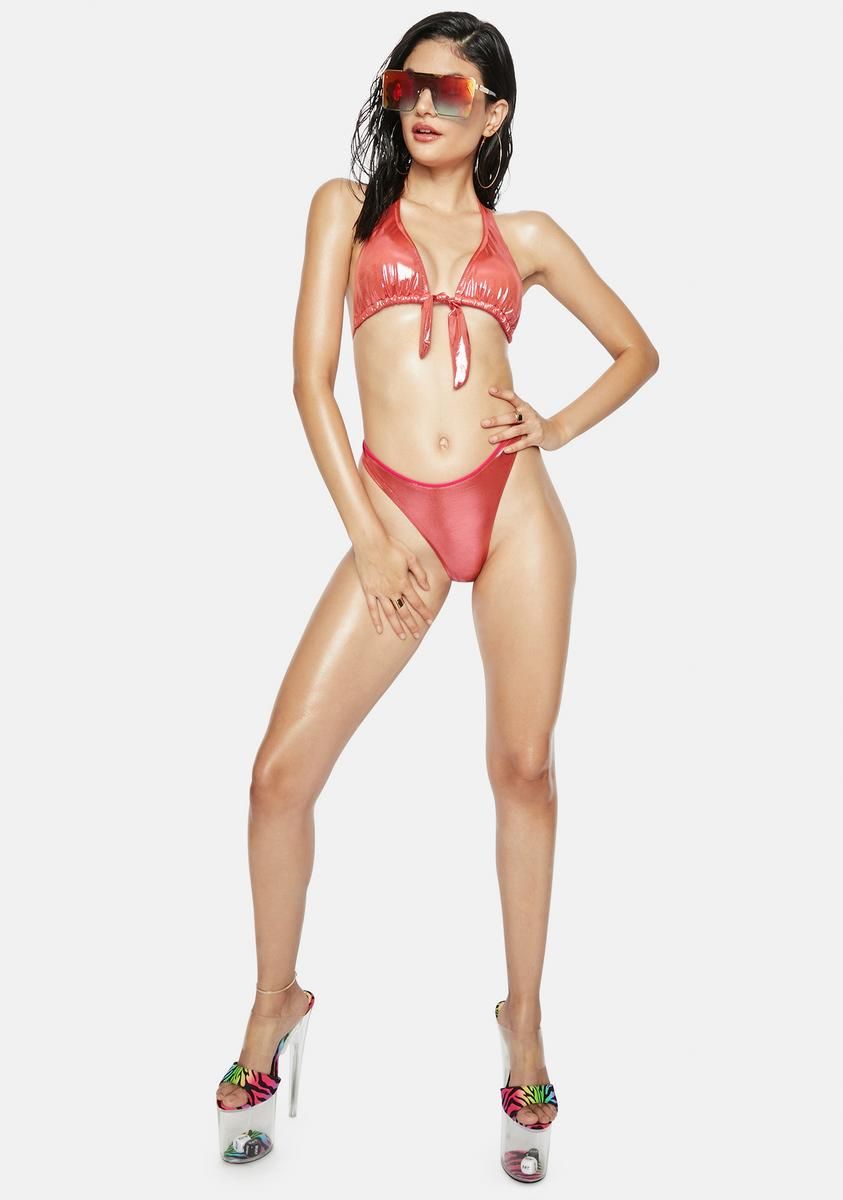 Diva Aquamarine Dreams Metallic Bikini Set sold by Dolls Kill product image thumbnail 3