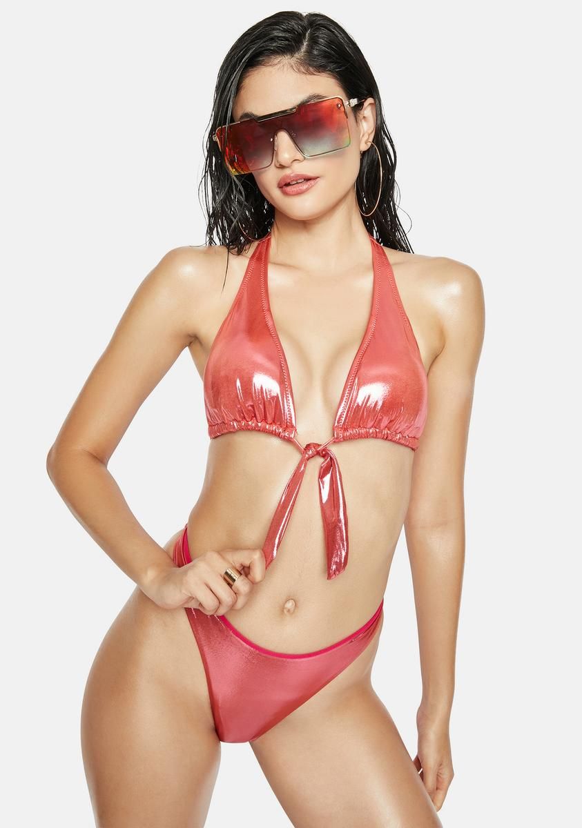 Diva Aquamarine Dreams Metallic Bikini Set sold by Dolls Kill