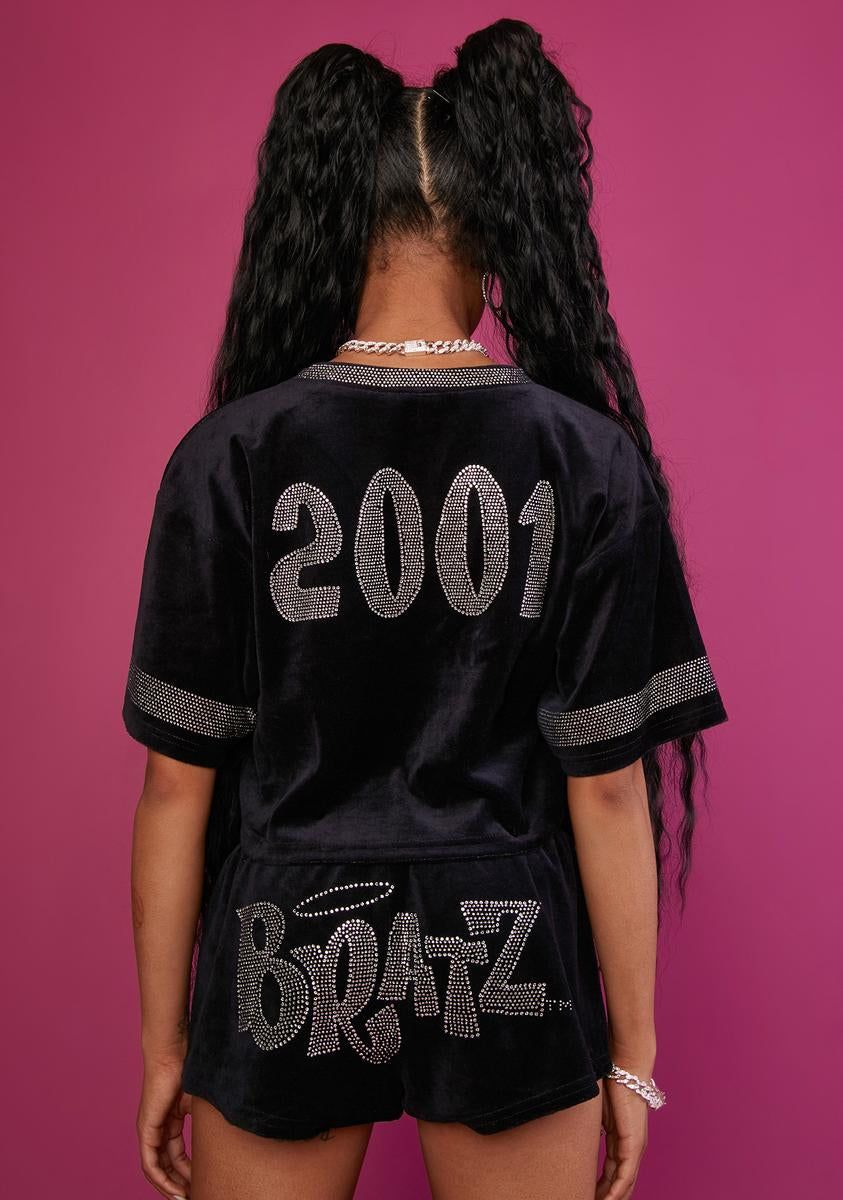 Be Your Motivation Velour Crop Top sold by Dolls Kill product image thumbnail 4