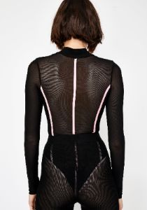 Dark Strobe Racer Mesh Bodysuit sold by Dolls Kill