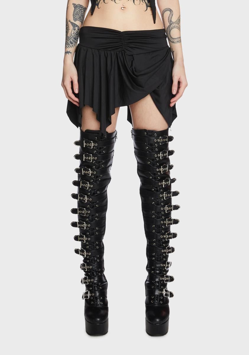 Bitch Mini Skirt sold by Dolls Kill