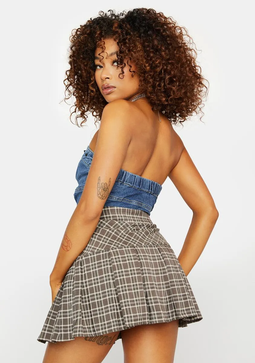 Y2K Buckle Mini Skirt sold by Dolls Kill product image thumbnail 4