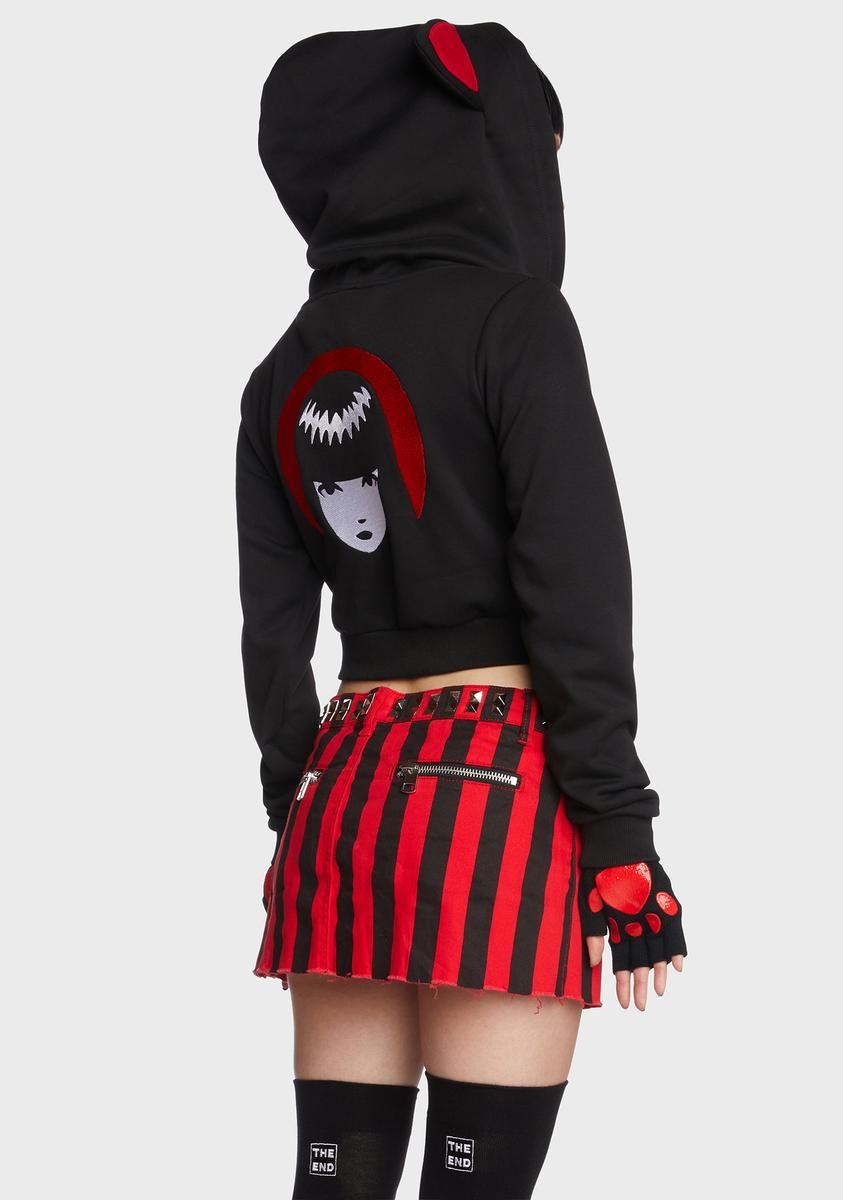 Cat Conspiracies Zip-Up Hoodie sold by Dolls Kill product image thumbnail 5