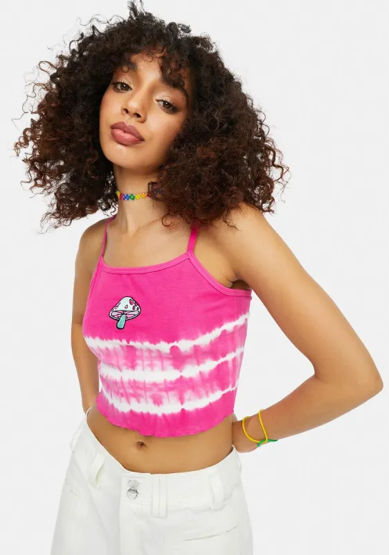 Funky Town Tie Dye Mushroom Cami Tank sold by Dolls Kill