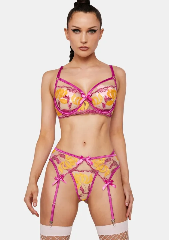 Orchid & Mango Three Piece Lingerie Set sold by Dolls Kill