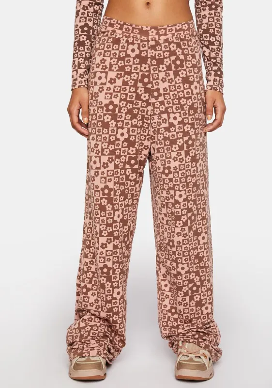 Floral Flared Trousers sold by Dolls Kill