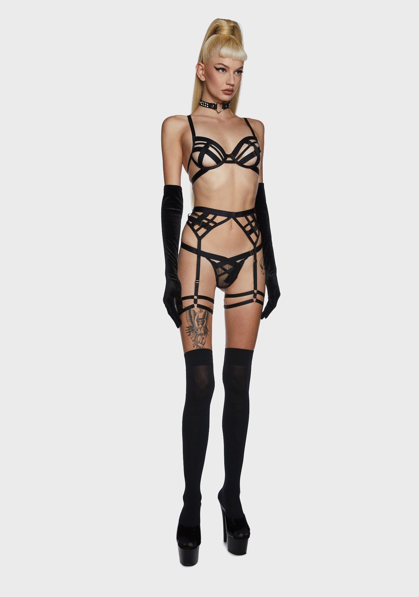 Chantal Open Elastic Balconette Bra sold by Dolls Kill product image thumbnail 2