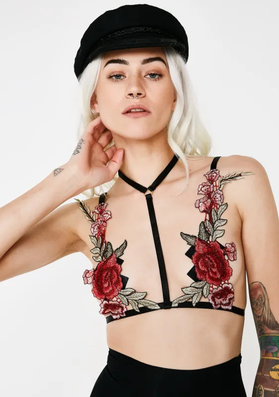 Flower Fetish Bralette sold by Dolls Kill