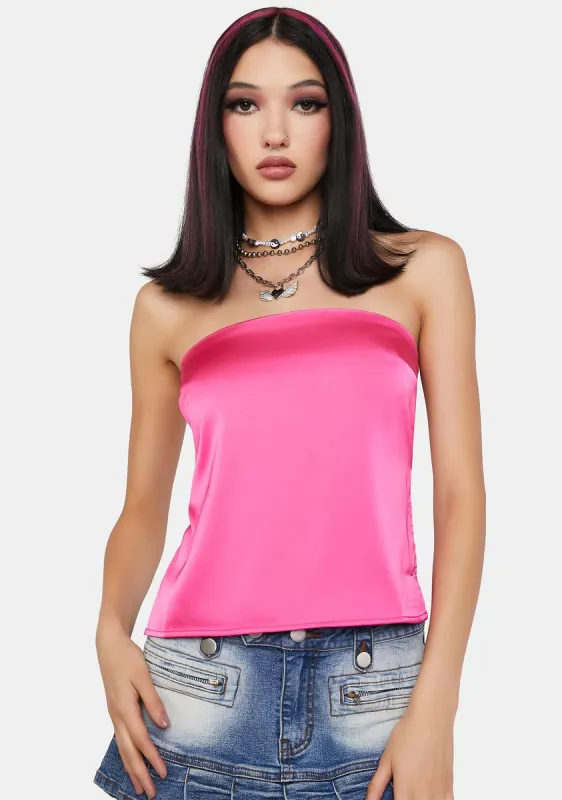 Social Hour Satin Top sold by Dolls Kill