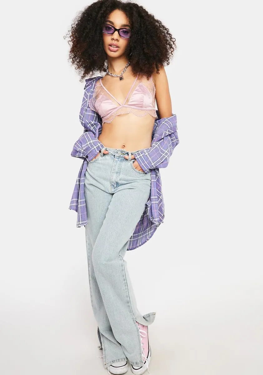 Light Pink When In Rome Lace Bralette sold by Dolls Kill product image thumbnail 3