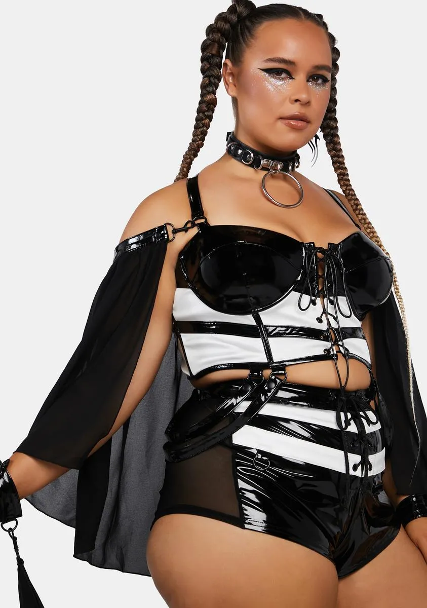 Plus Public Spectacle Vinyl Corset Top sold by Dolls Kill product image thumbnail 4