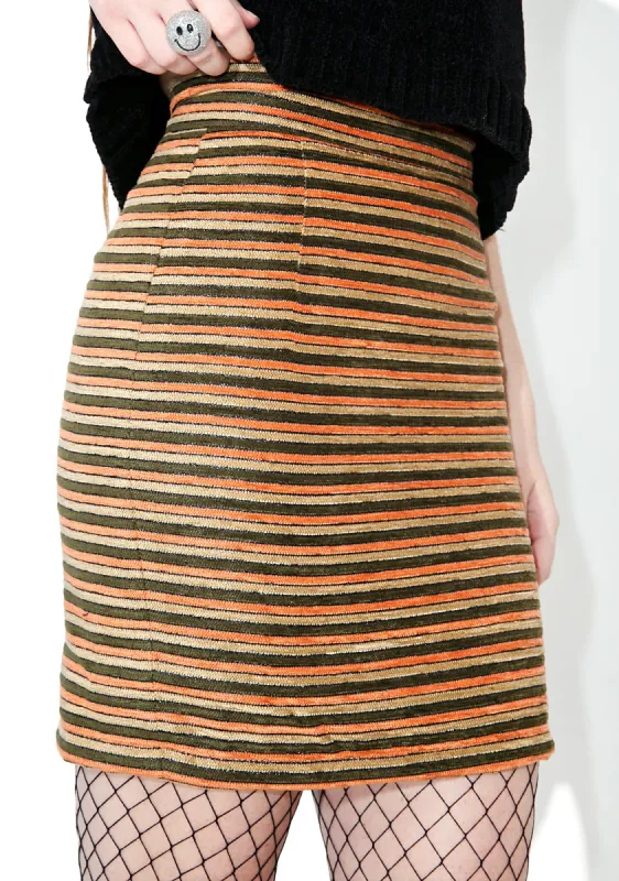 Vintage Striped Mini Skirt sold by Dolls Kill